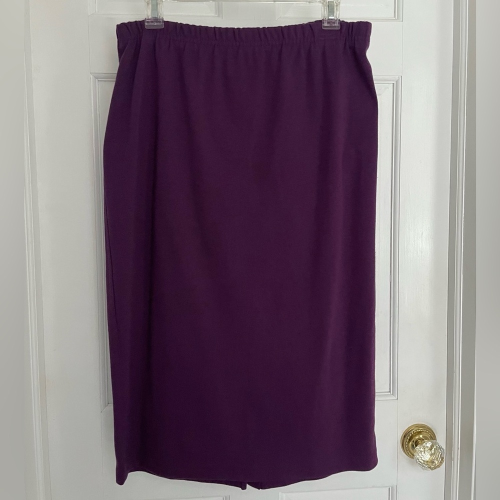 Lands' End Deep Purple Pencil Skirt